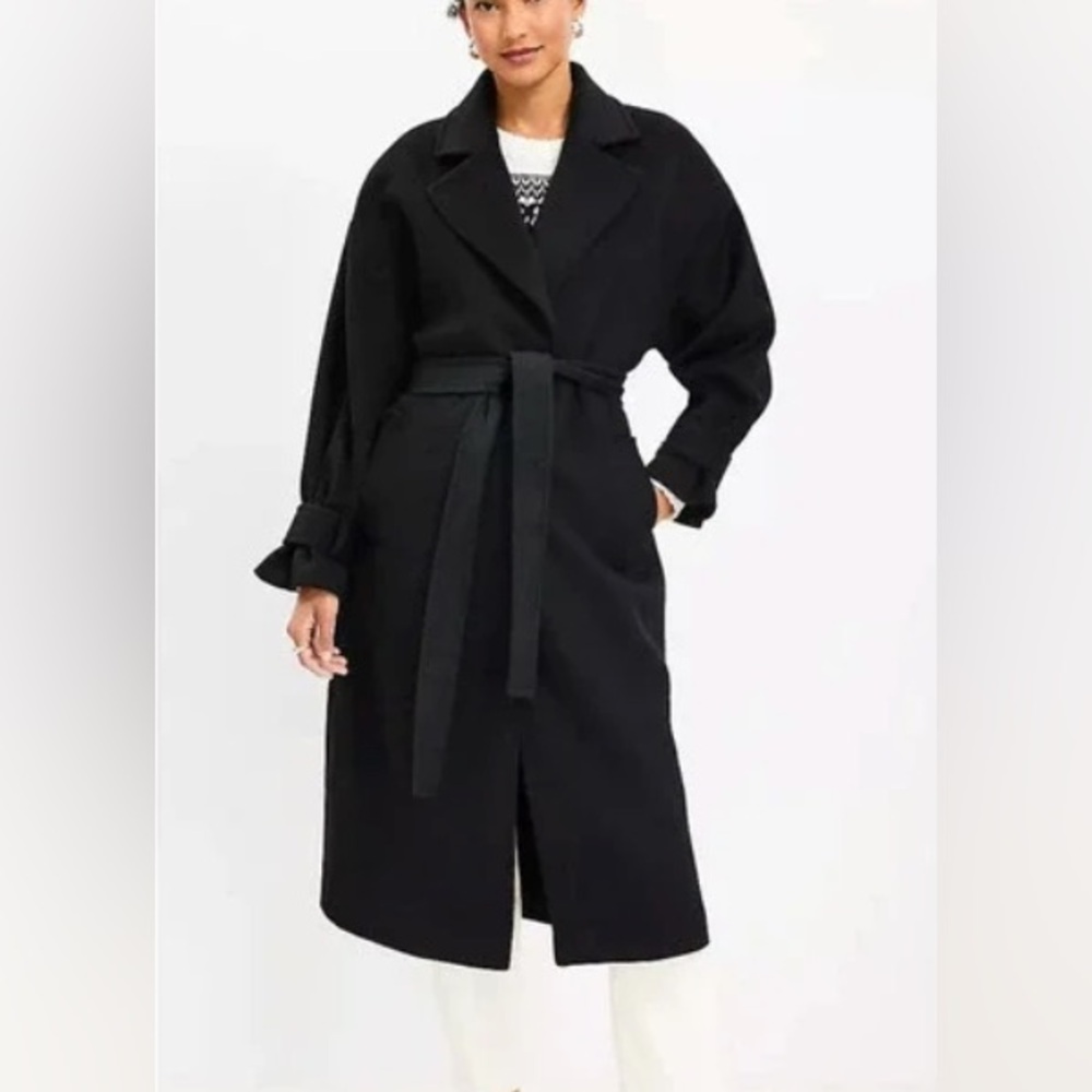 LOFT Modern Tie Waist Trench Coat